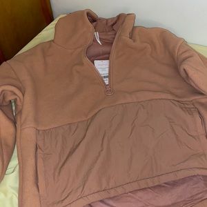 NWT Fabletics Sherpa half zip jacket- XL